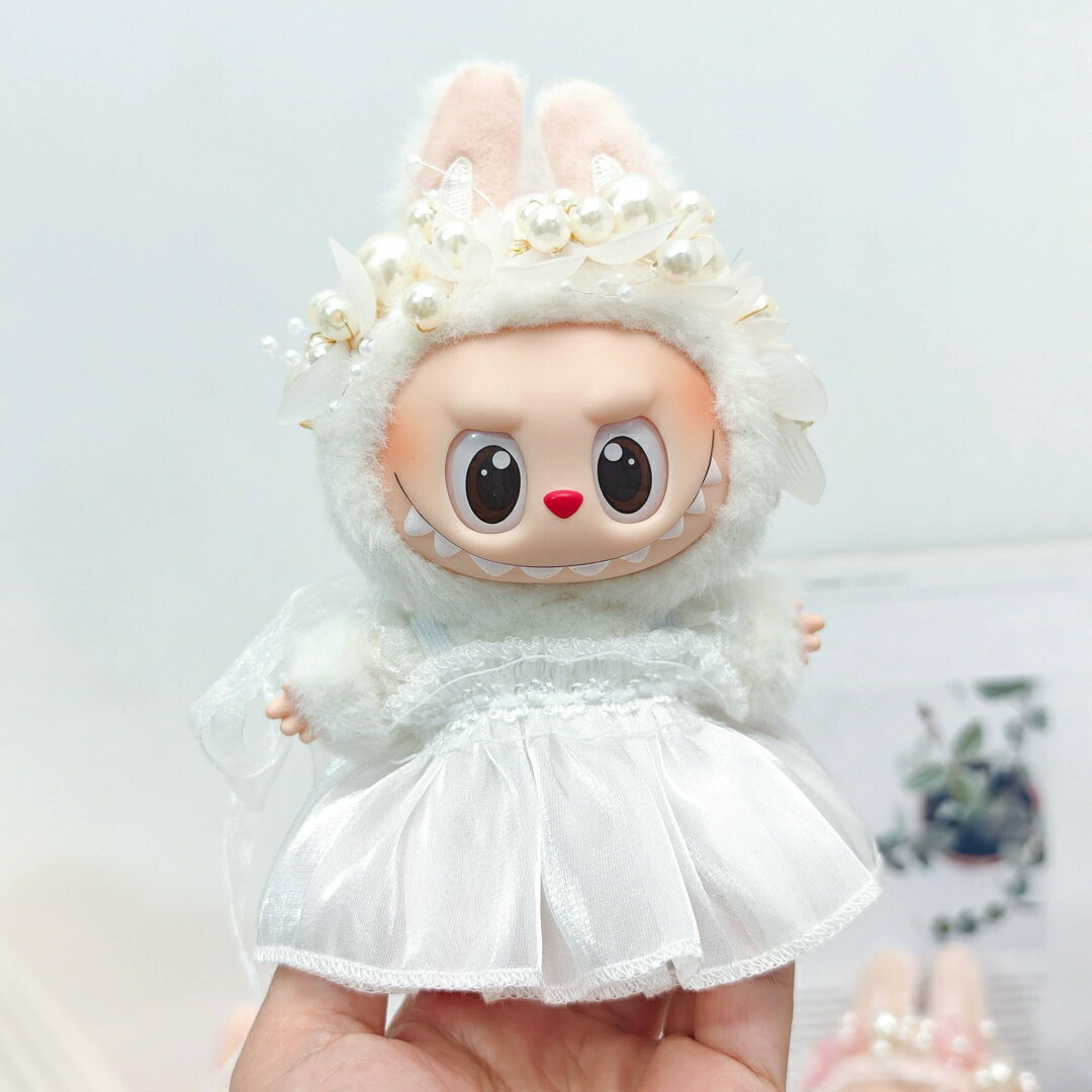 A064711ワンピース髪飾り2点セットlabubuラブブぬいぐるみ服17cm着せ替え着ぐるみ