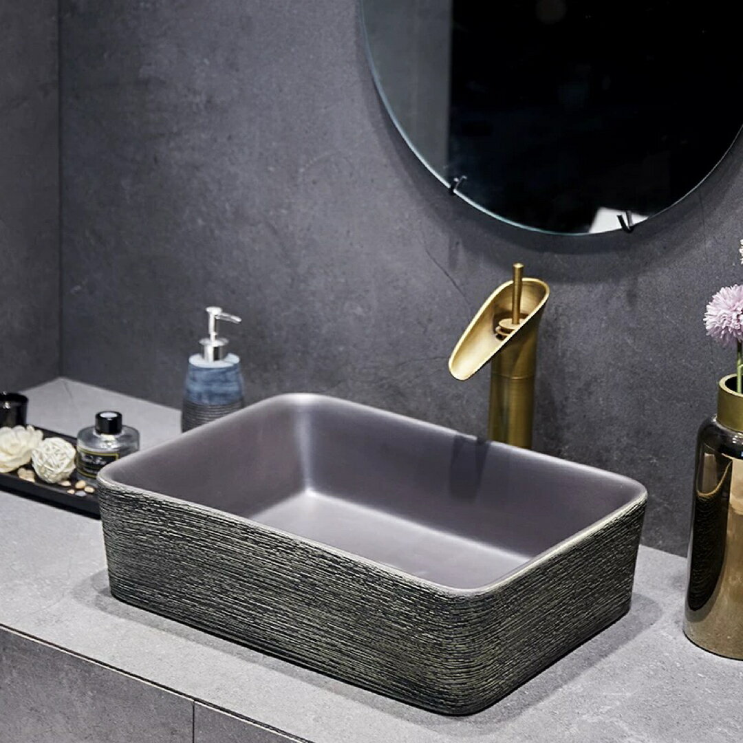 A064940高級洗面台 洗面ボウルセット 洗面ボール 手洗い鉢 洗面器 蛇口 排水金具付き