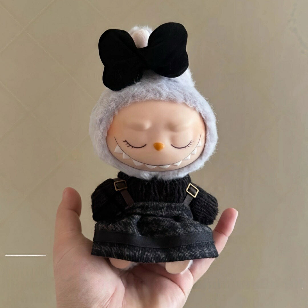 A064990ワンピースリボン3点セットlabubuラブブぬいぐるみ服17cm着せ替え着ぐるみ