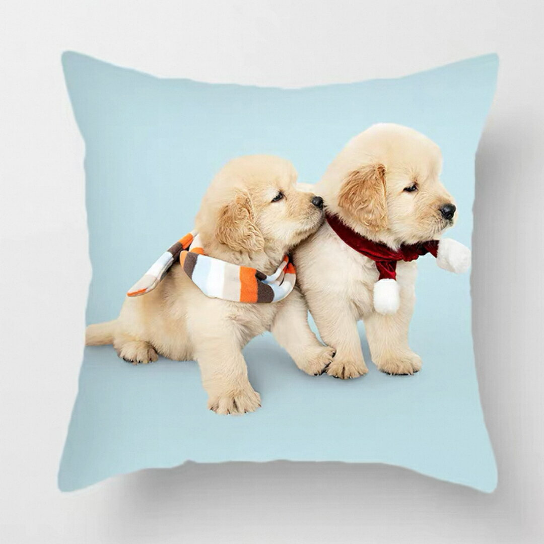 A065020かわいいゴールデンレトリバー 子犬クッションカバー 抱き枕 インテリアクッション