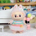A065144新品レインボーワンピースlabubuラブブぬいぐるみ服17cm着せ替え着ぐるみ