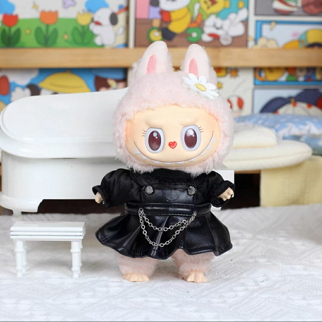 A065147新品ワンピースlabubuラブブぬいぐるみ服17cm着せ替え着ぐるみ