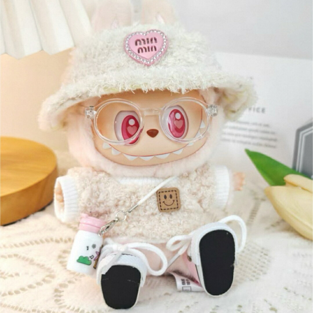 A065274新品5点セット ワンピースlabubuラブブぬいぐるみ服17cm着せ替え着ぐるみ