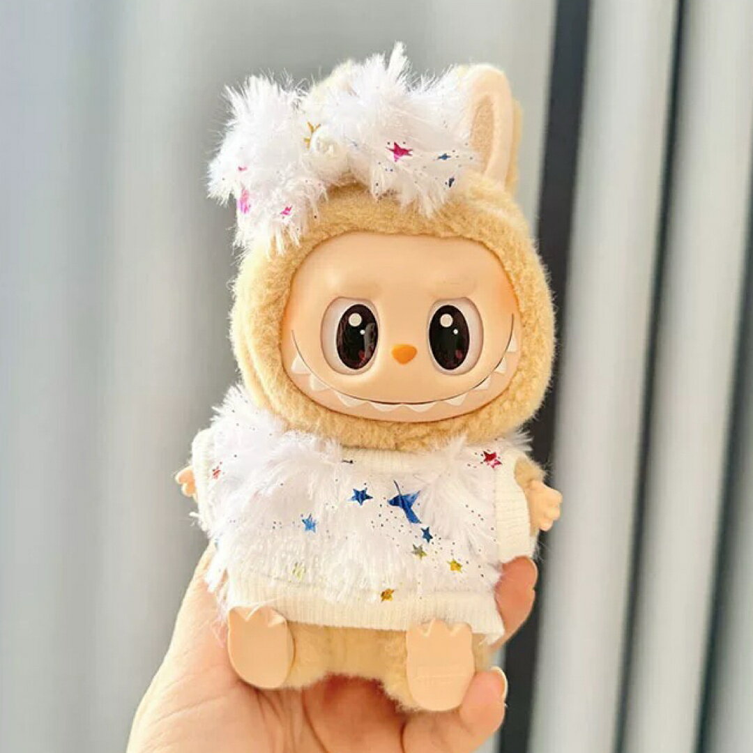 A065277新品2点セットワンピースlabubuラブブぬいぐるみ服17cm着せ替え着ぐるみ