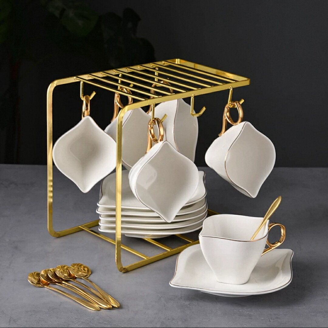 A065292ティー・コーヒーカップセット カップ6客セット 陶磁器ティーセット