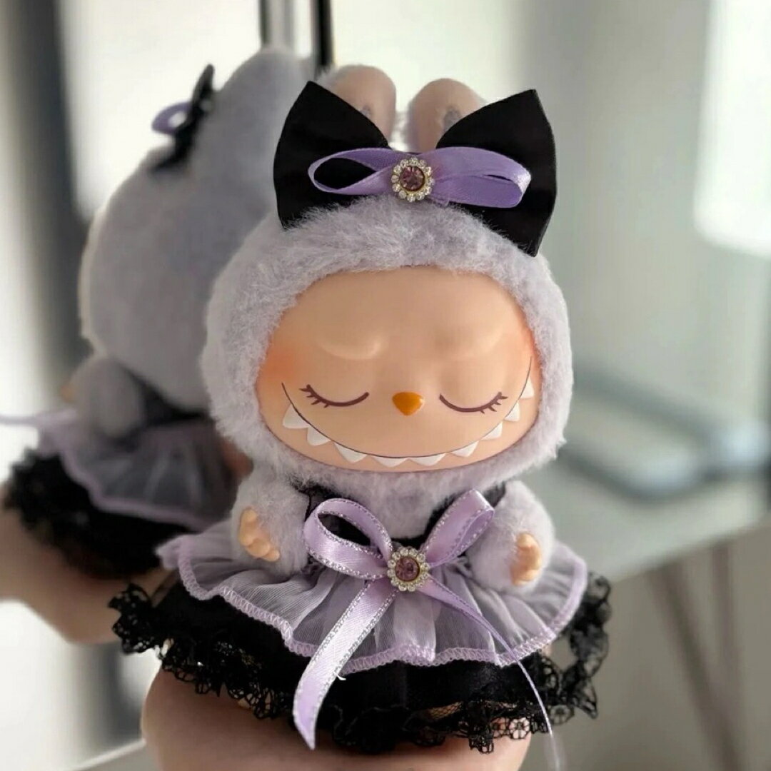 A065358新品2点セット labubuラブブ ぬいぐるみ服17cmドレス着せ替え 着ぐるみ