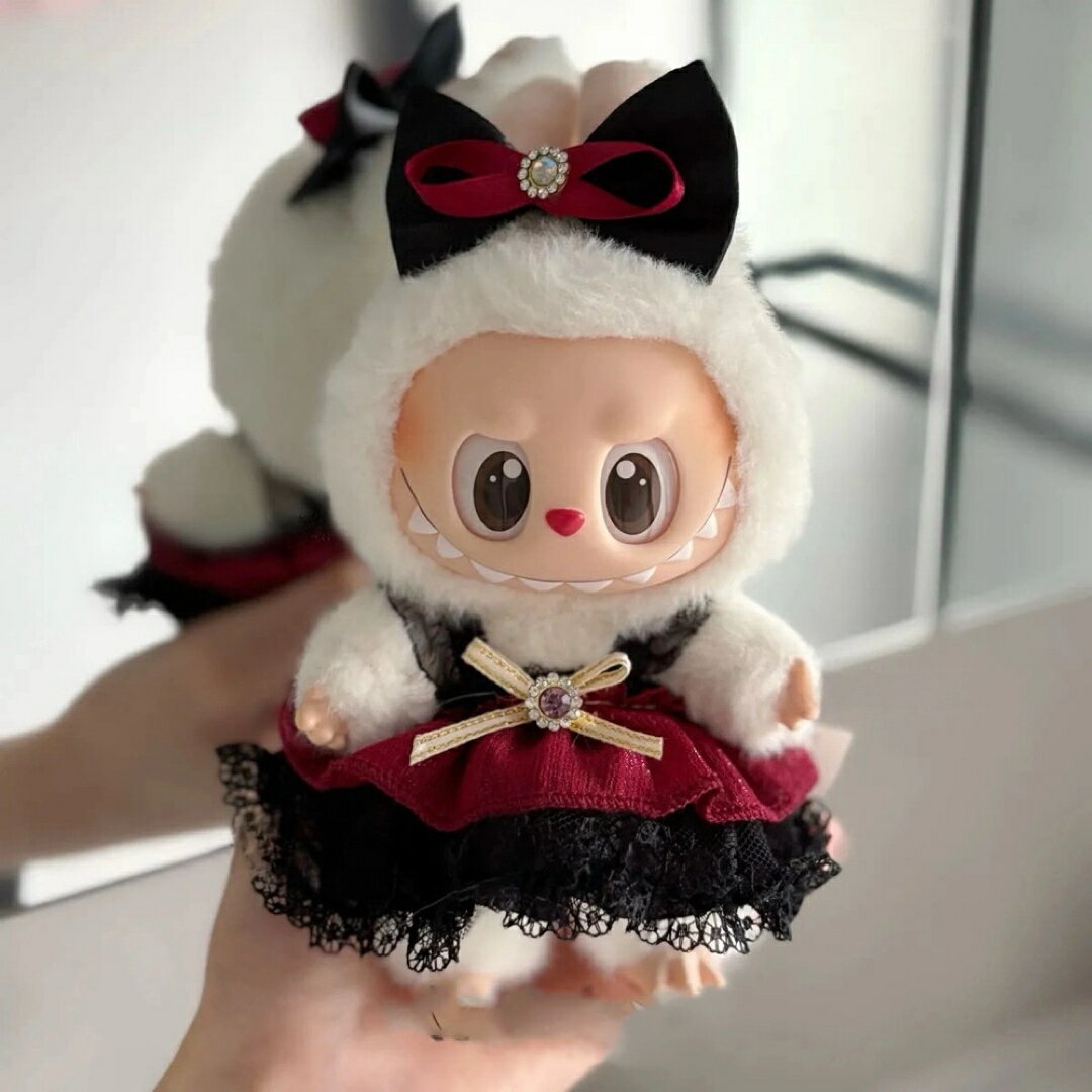 A065359新品2点セット labubuラブブ ぬいぐるみ服17cmドレス着せ替え 着ぐるみ