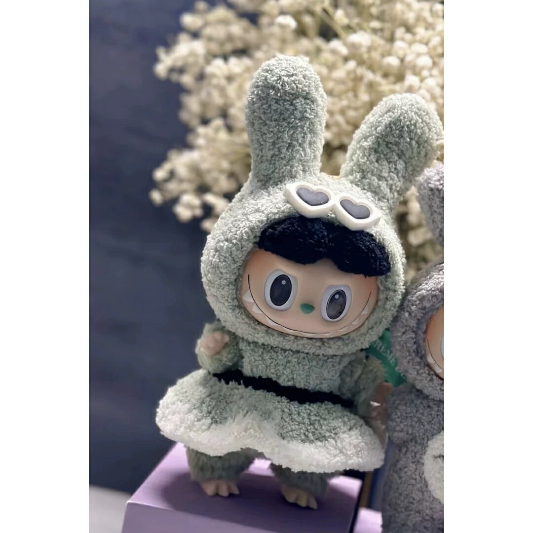 A065386新品2点セット ワンピースlabubuラブブぬいぐるみ服17cm着せ替え着ぐるみ