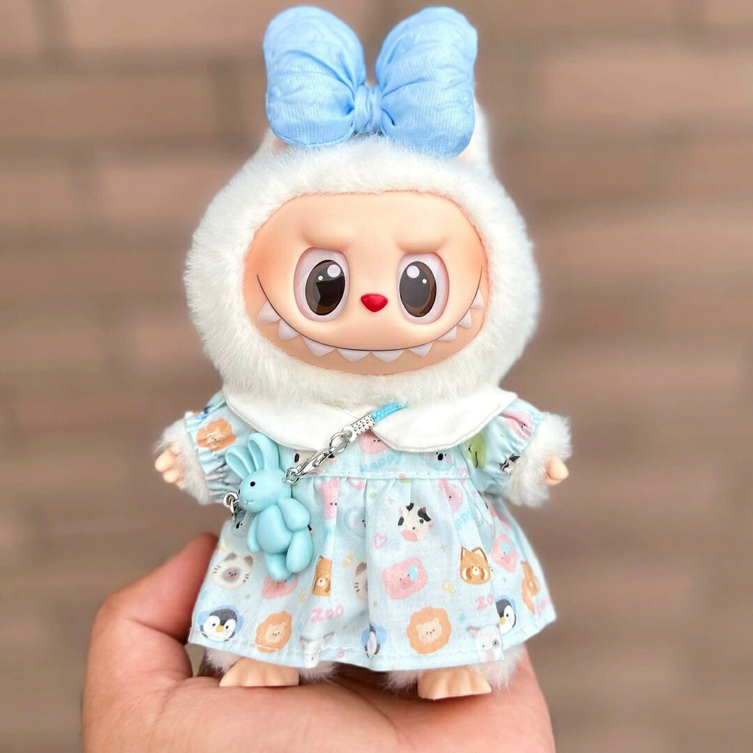 A065451新品3点セット labubuラブブ ぬいぐるみ服17cmドレス着せ替え　着ぐるみ