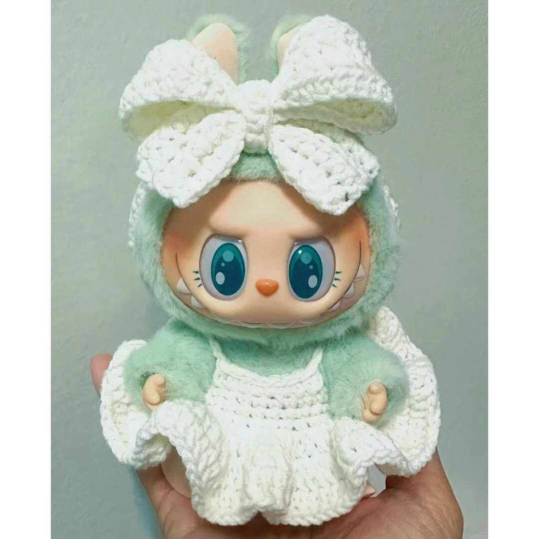 A065519新品2点セット ワンピースlabubuラブブぬいぐるみ服17cm着せ替え着ぐるみ