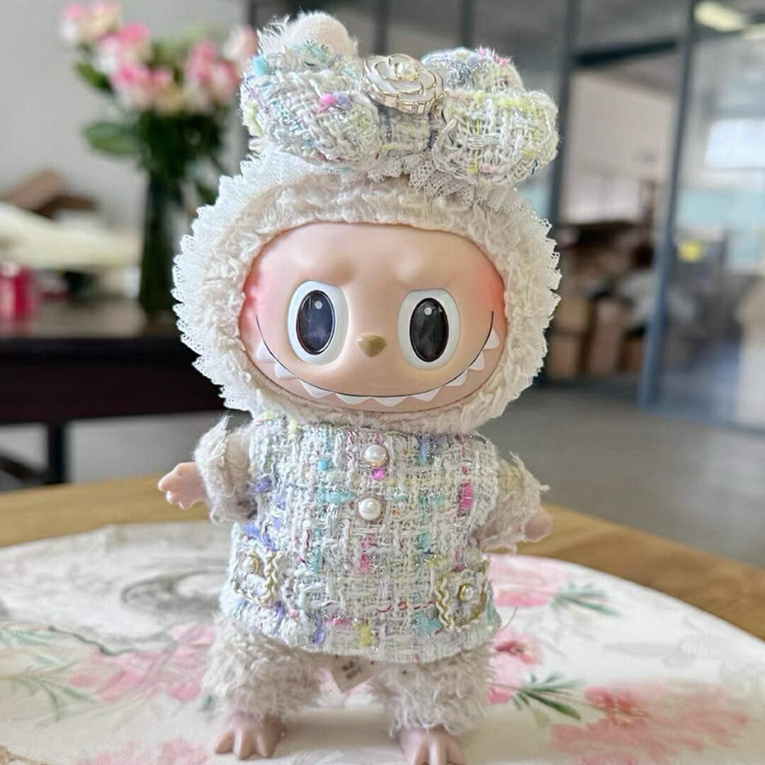 A065523新品2点セット ワンピースlabubuラブブぬいぐるみ服17cm着せ替え着ぐるみ