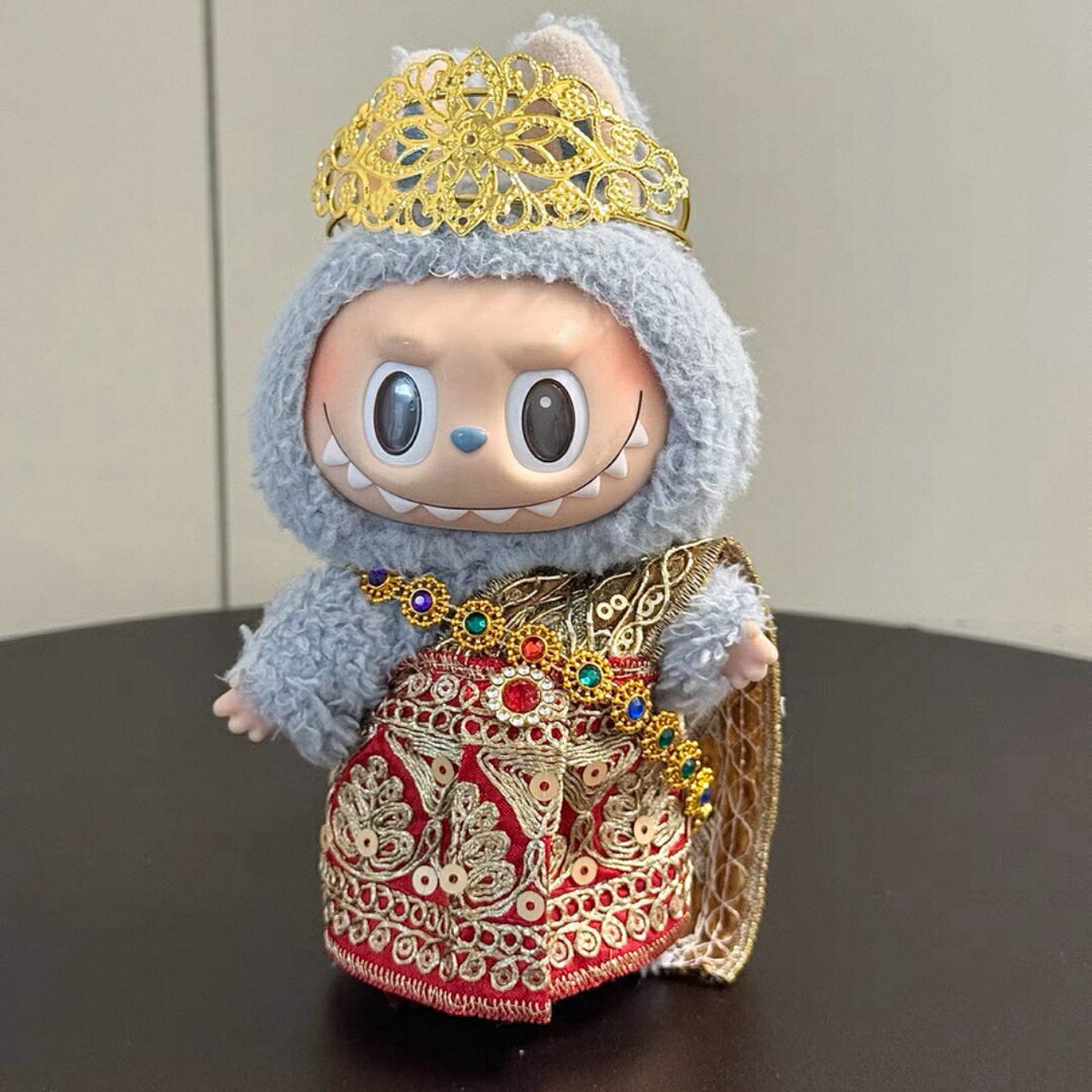 A065526新品3点セット　タイ風labubuラブブぬいぐるみ服17cm着せ替え着ぐるみ