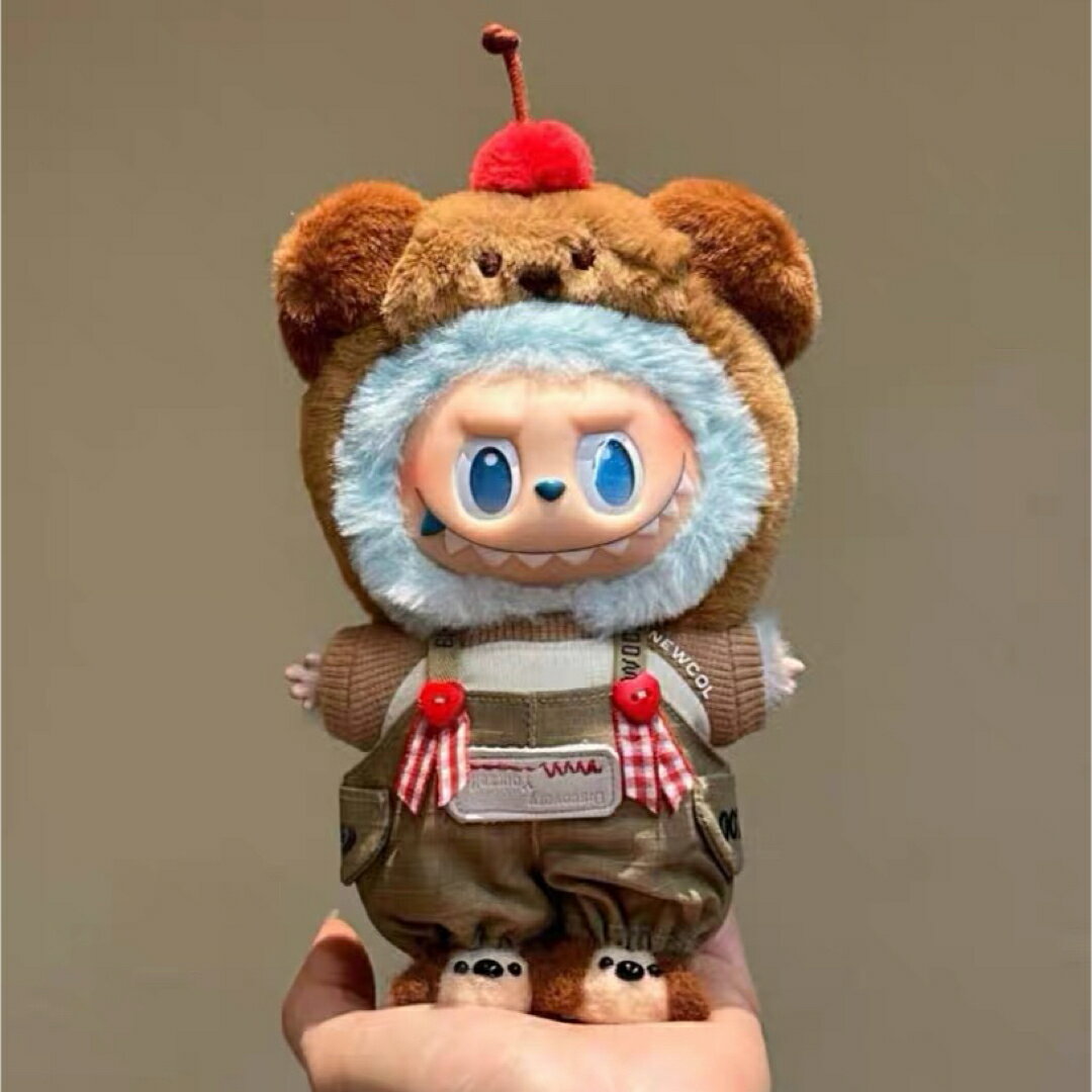 A065840新品3点セット labubuラブブぬいぐるみ服17cm着せ替え着ぐるみ