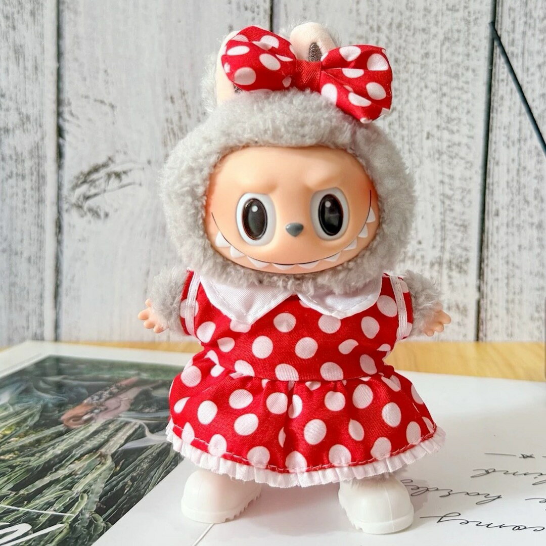 A065850新品3点セット labubuラブブぬいぐるみ服17cm着せ替え着ぐるみ