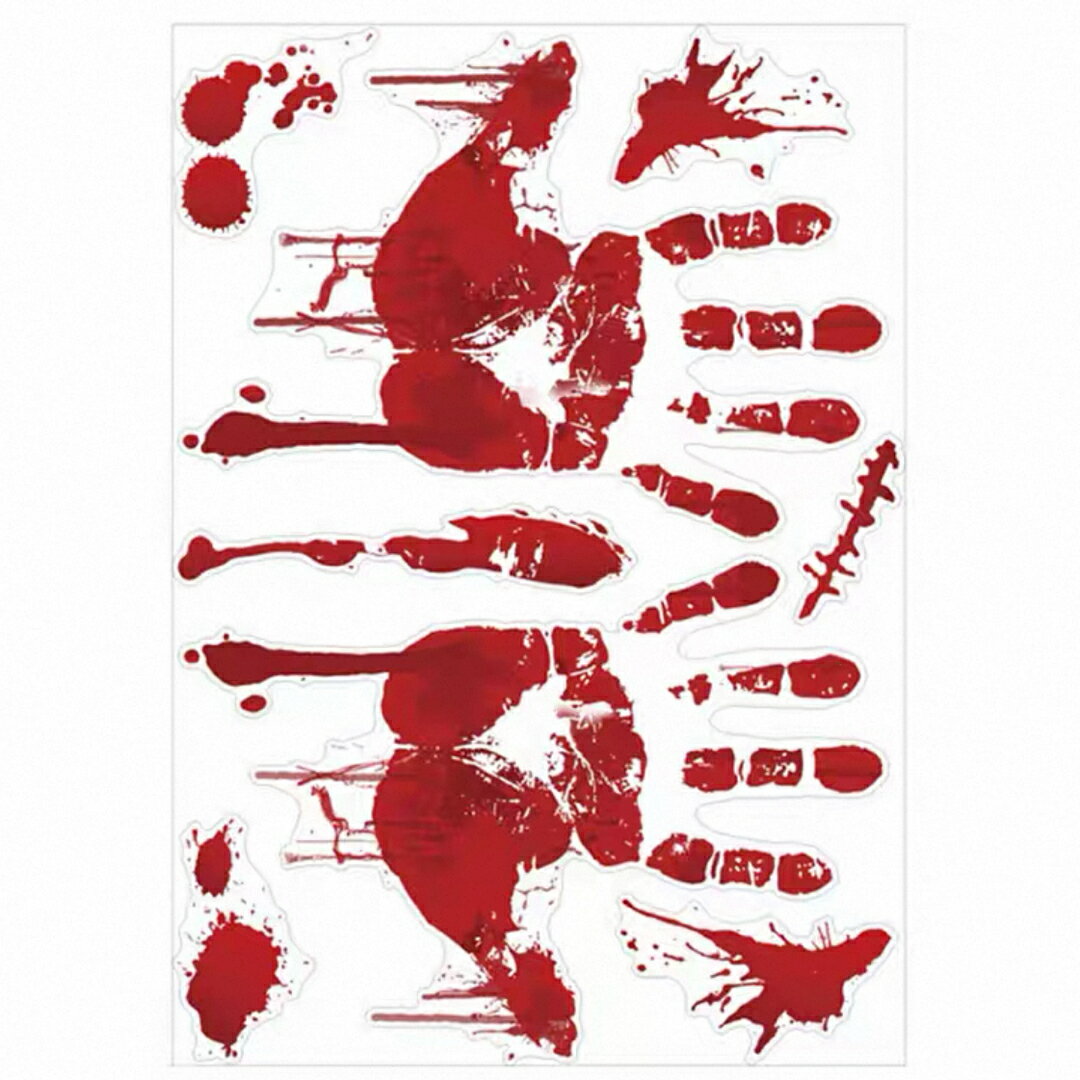 ハロウィン血の手形 足跡 血しぶき血痕 飾り付けパーティー イベント PVC防水