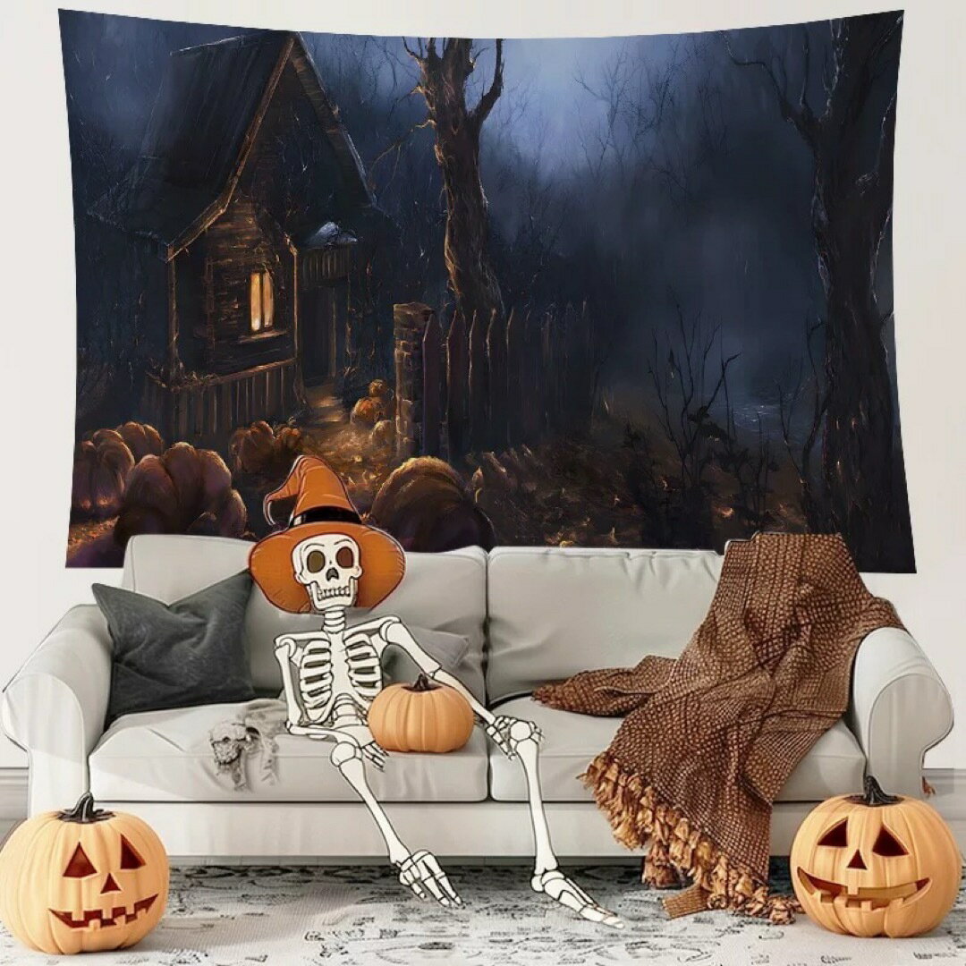 タペストリー ハロウィン カボチャ布ポスター 壁面装飾 壁掛け飾り 窓 背景布