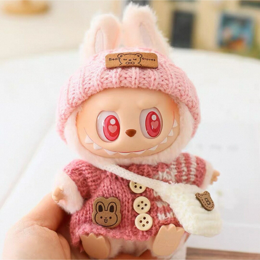 A066056新品3点セット labubuラブブぬいぐるみ服17cm着せ替え着ぐるみ