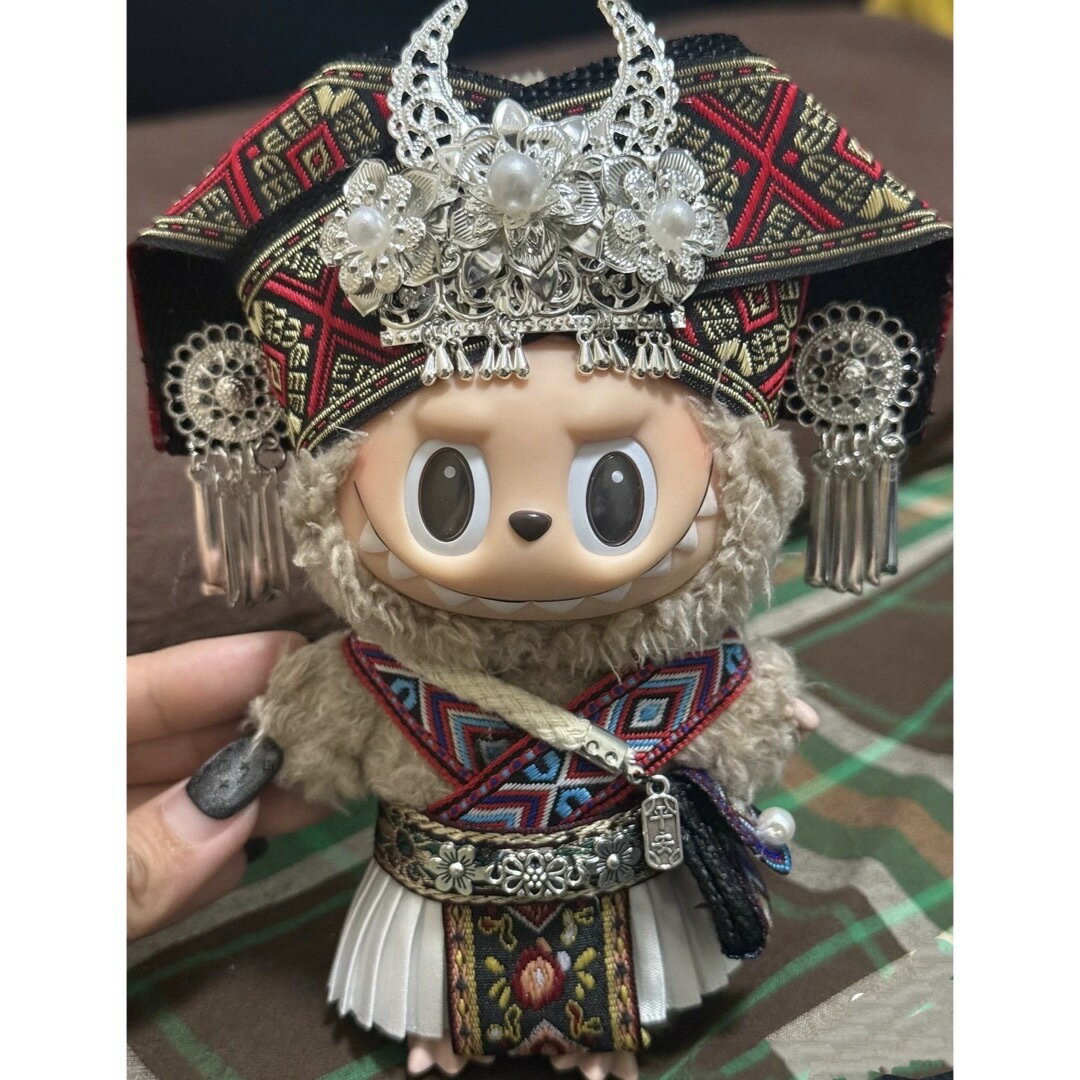 A065554新品3点セット可愛いlabubuラブブぬいぐるみ服17cm着せ替え着ぐるみ