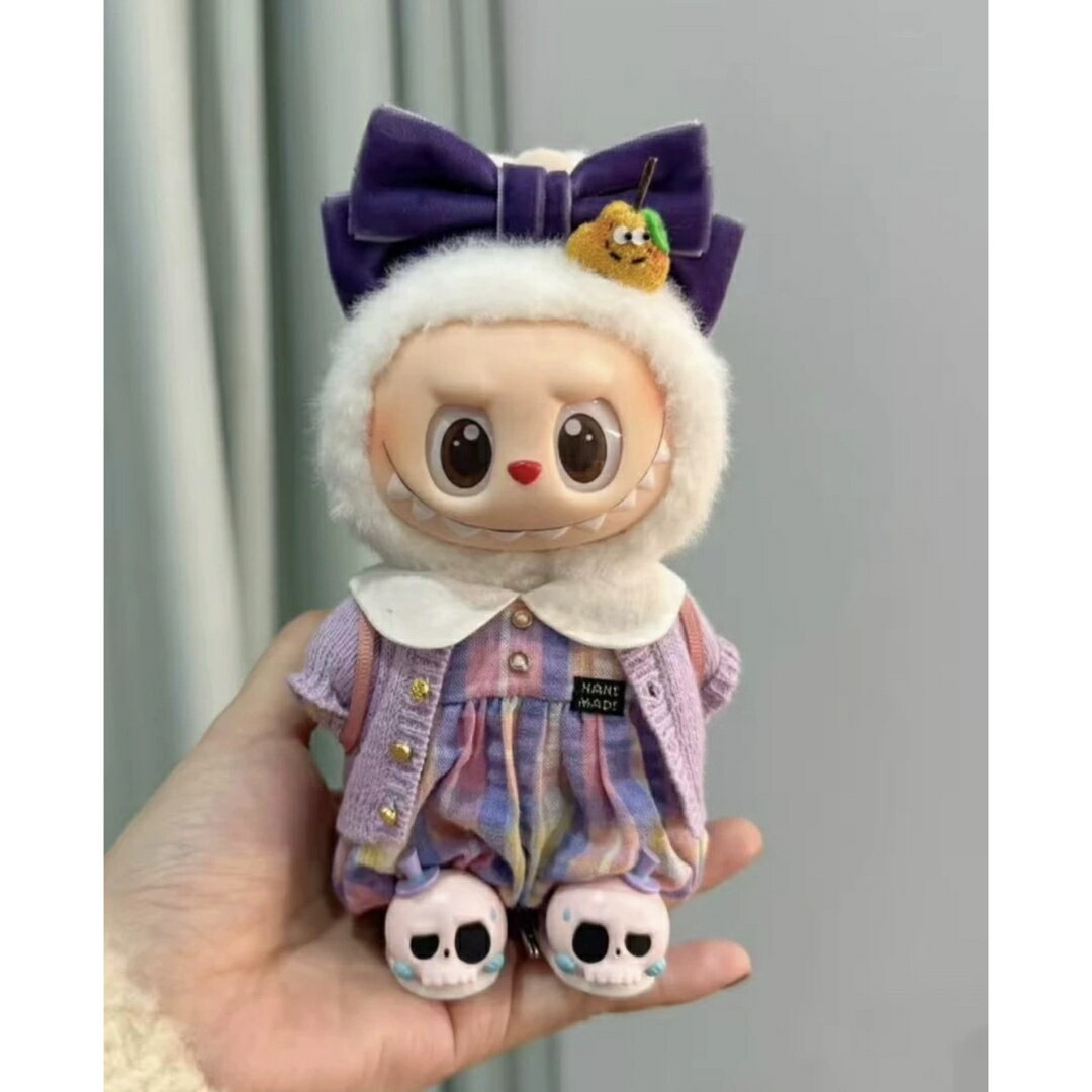 A065556新品3点セット可愛いlabubuラブブぬいぐるみ服17cm着せ替え着ぐるみ