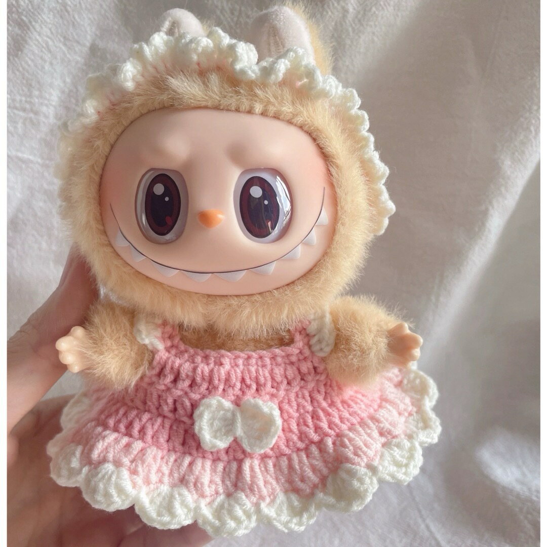 A065609新品2点セット可愛いlabubuラブブぬいぐるみ服17cm着せ替え着ぐるみ