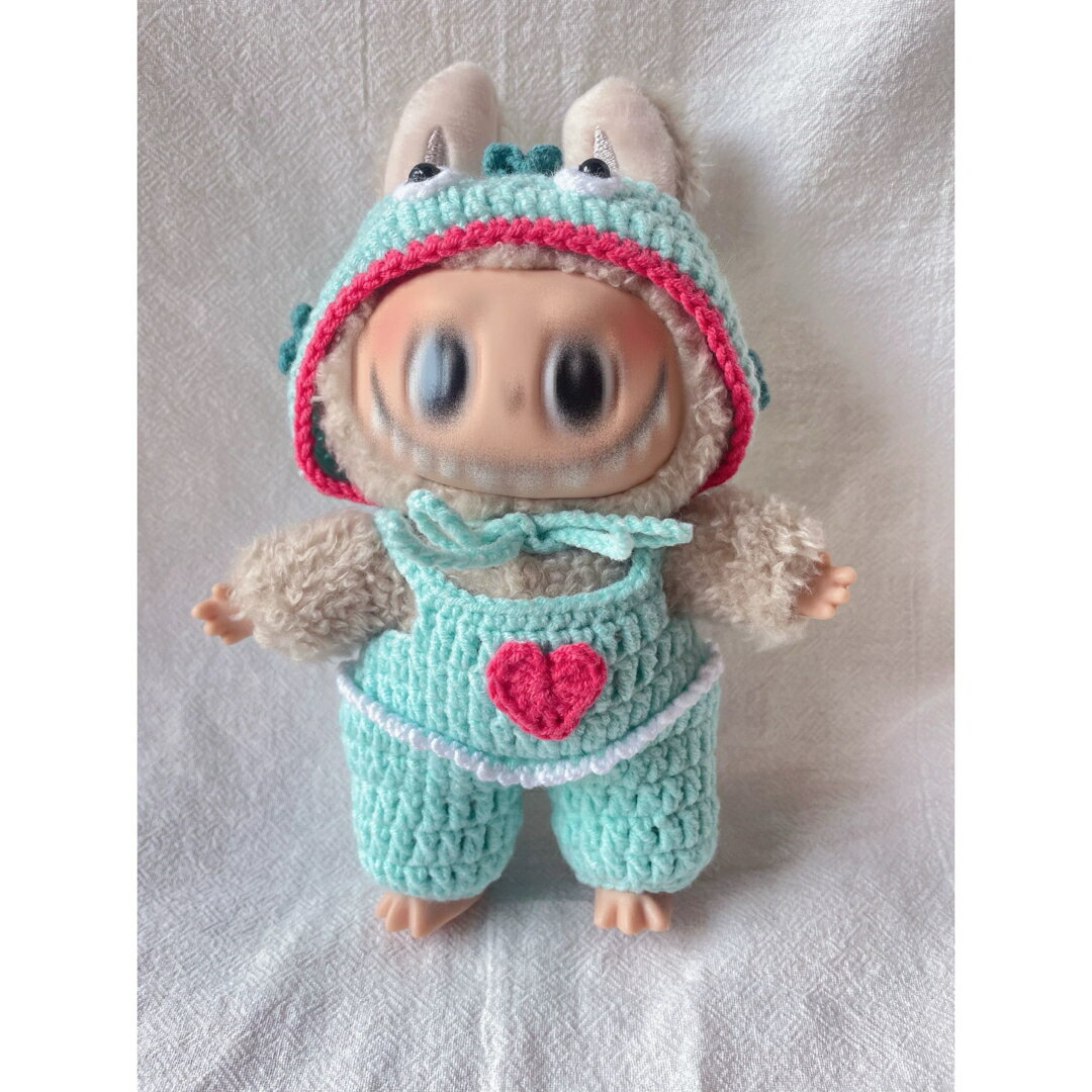 A065670新品2点セット可愛いlabubuラブブぬいぐるみ服17cm着せ替え着ぐるみ