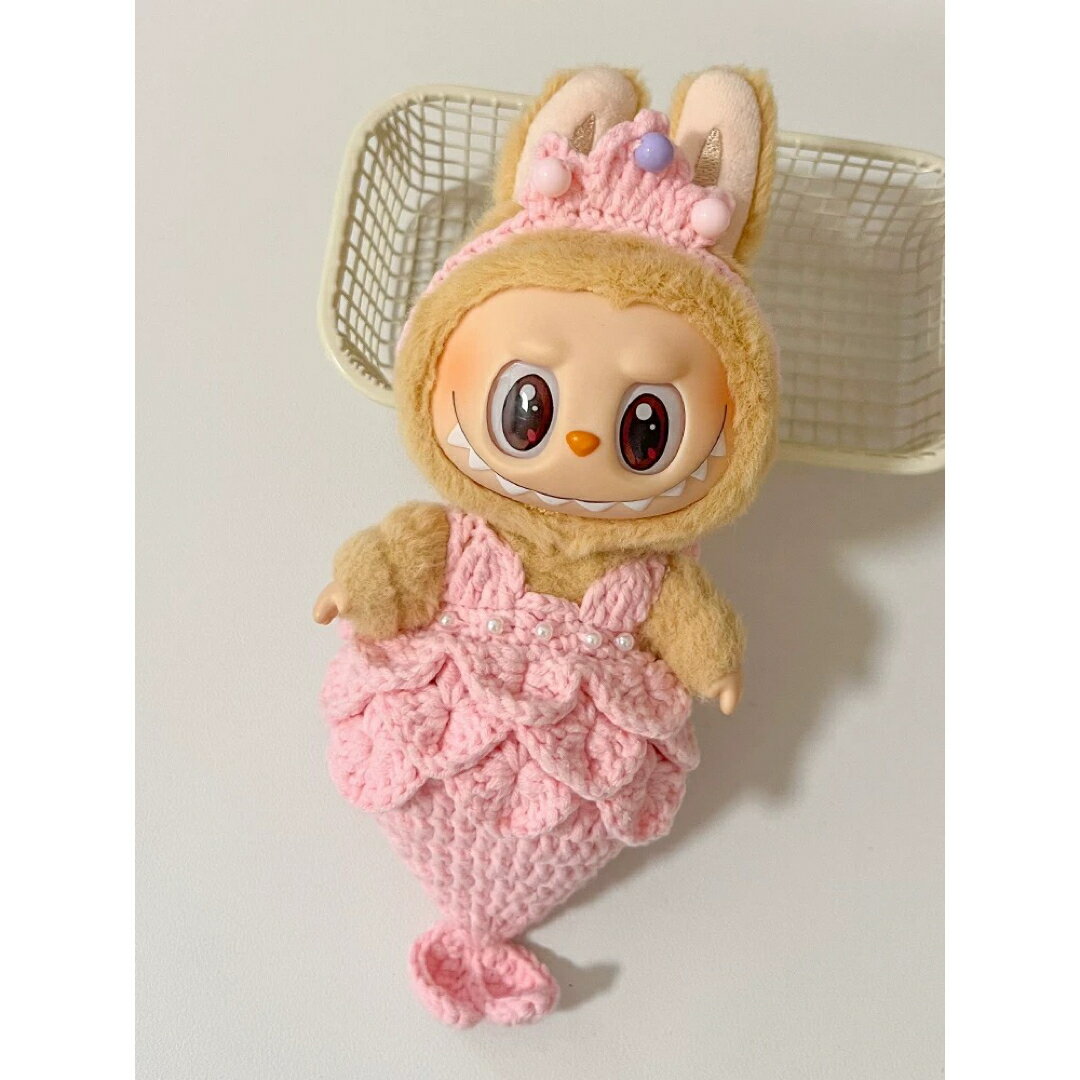 A065680新品2点セット人魚姫 labubuラブブぬいぐるみ服17cm着せ替え着ぐるみ