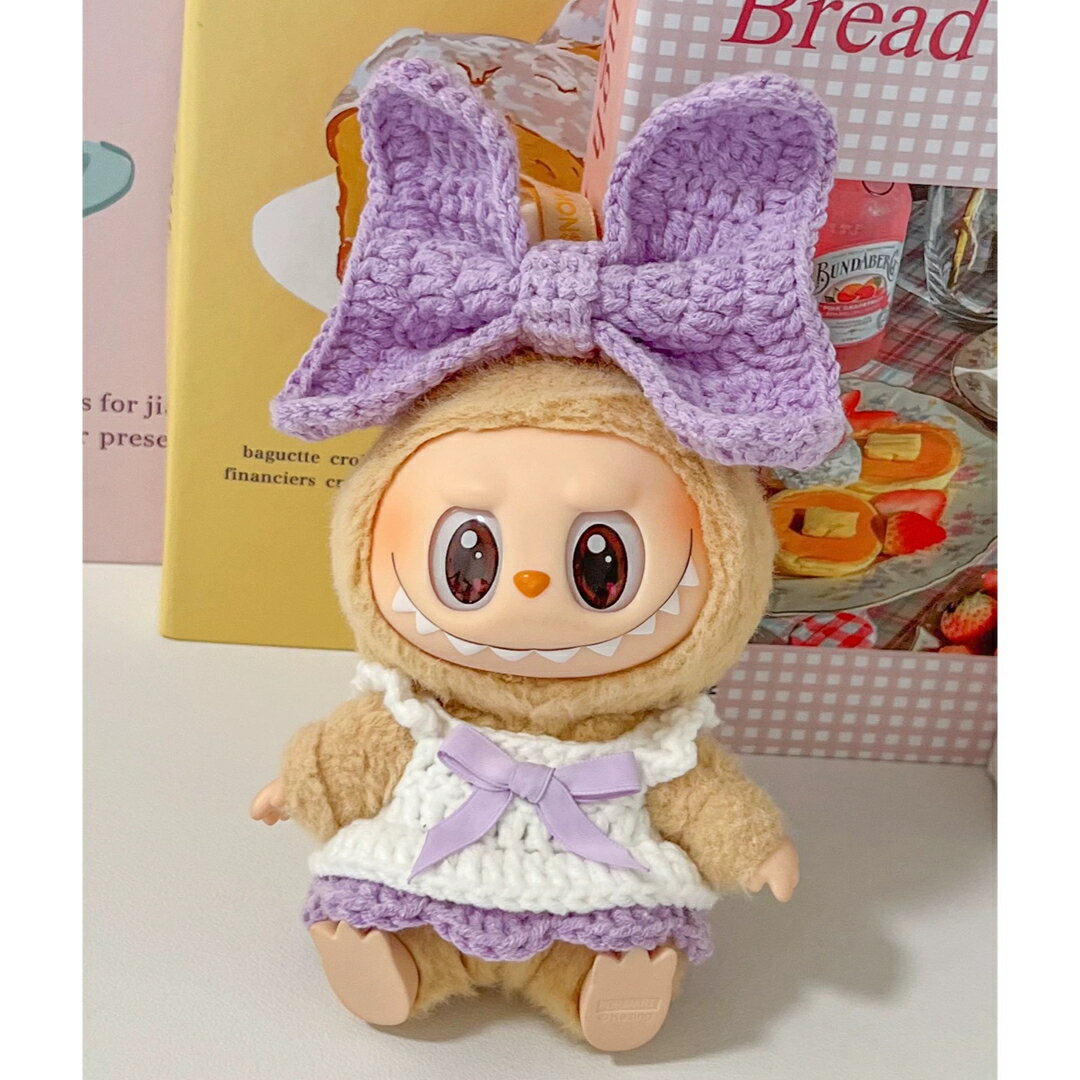 A065684新品2点セットワンピース labubuラブブぬいぐるみ服17cm着せ替え着ぐるみ