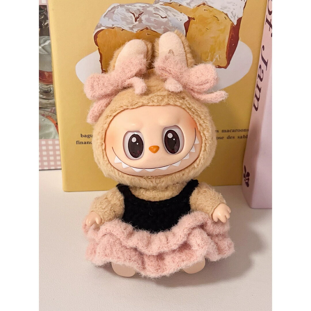 A065697新品2点セットワンピース labubuラブブぬいぐるみ服17cm着せ替え着ぐるみ