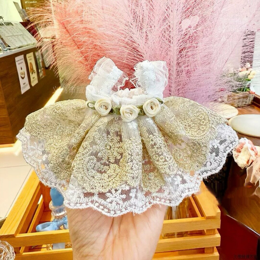 A065739新品可愛いワンピース labubuラブブぬいぐるみ服17cm着せ替え着ぐるみ