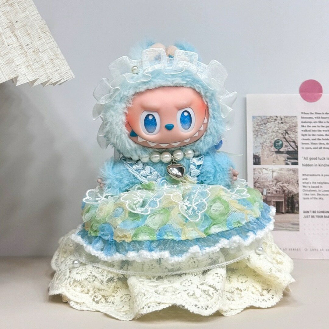 A065743新品3点セットワンピース labubuラブブぬいぐるみ服17cm着せ替え着ぐるみ