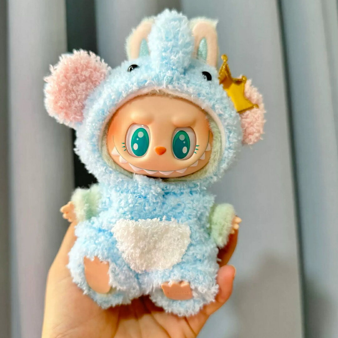 新品2点セットゾウlabubuラブブぬいぐるみ服17cm着せ替え着ぐるみ