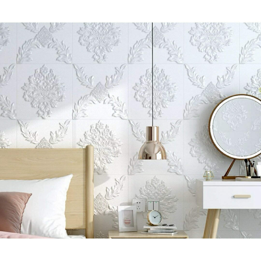 樂天商城 - 50枚 70cm×70cm背景壁 3D立体レンガ模様壁紙 防水 汚い防止カビ防止