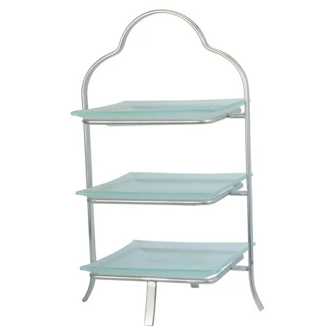 ケーキスタンド 三段シルバー アフタヌーンティー スイーツスタンド デザート皿