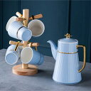 A004221ティー・コーヒーカップセット カップ6客セット .陶磁器ティーセット