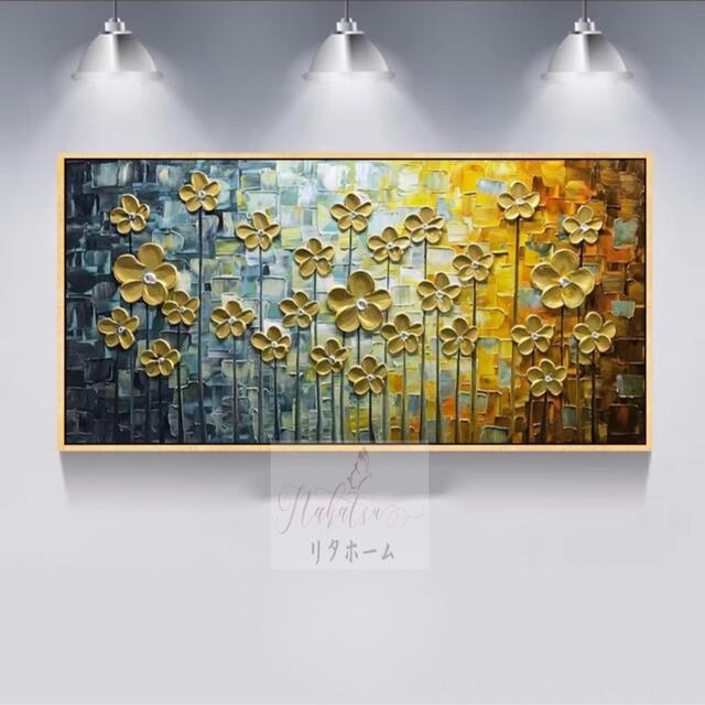 A004289手作り油画 額つき 美術品 絵画インテリア壁飾り 油絵壁画 オーダー可能 高級感