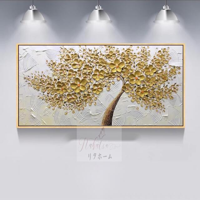 A004290手作り油画 額つき 美術品 絵画インテリア壁飾り 油絵壁画 オーダー可能 高級感