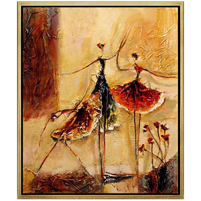 A004299手作り油画 額つき 美術品 絵画インテリア壁飾り 油絵壁画 オーダー可能 高級感