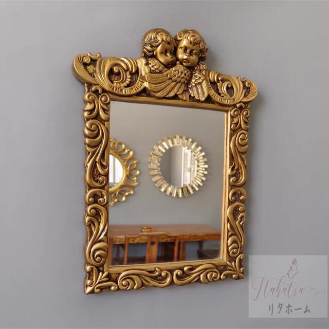 A004379高級豪華鏡 アンティーク調 壁掛け鏡 壁掛け 壁掛けミラー ウォールミラー [2]