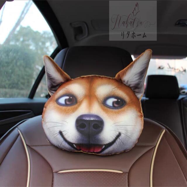 樂天商城 - A004541車用ネックピロー 車クッション ヘッドレスト 車用枕 柴犬