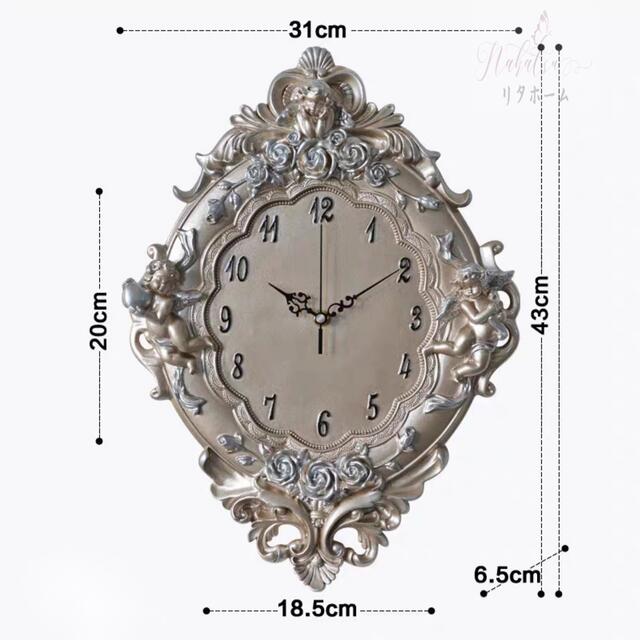 A004746掛けクロック 壁掛け時計 かけ時計 .花柄姫系雑貨