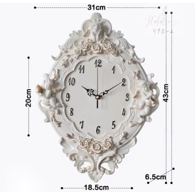 A004747掛けクロック 壁掛け時計 かけ時計 .花柄姫系雑貨 [3]