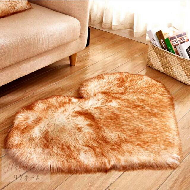 楽天リタハウス　楽天市場店A004807洗えるハートラグ 70x90ラグ マット ふわふわ サラサラ ホットカーペット