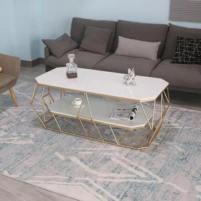 A005095シンプルでモダンな人造大理石コーヒーテーブル リビングテーブル センターテーブル