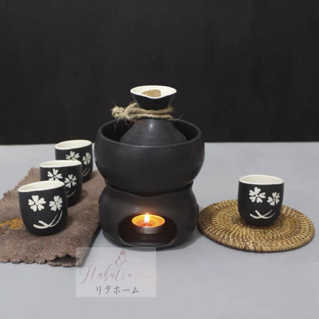 A005162清酒酒器 酒器7点セット 徳利 焼酎 とっくり 酒燗器 保温器 温燗