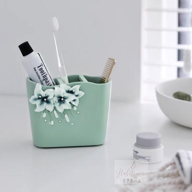 A005293サニタリー5点セット ヨーロッパ風 ディスペンサー 歯ブラシスタンド 洗面所 2