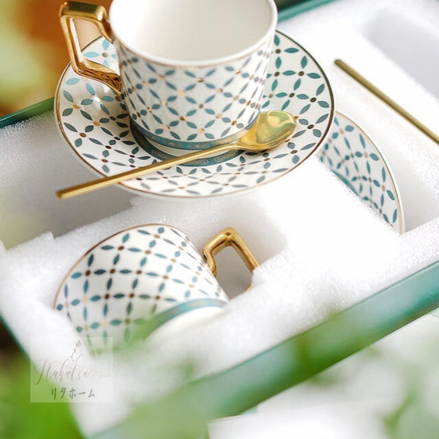 A005773ティー・コーヒーカップセット カップ2客セット 陶磁器ティーセット