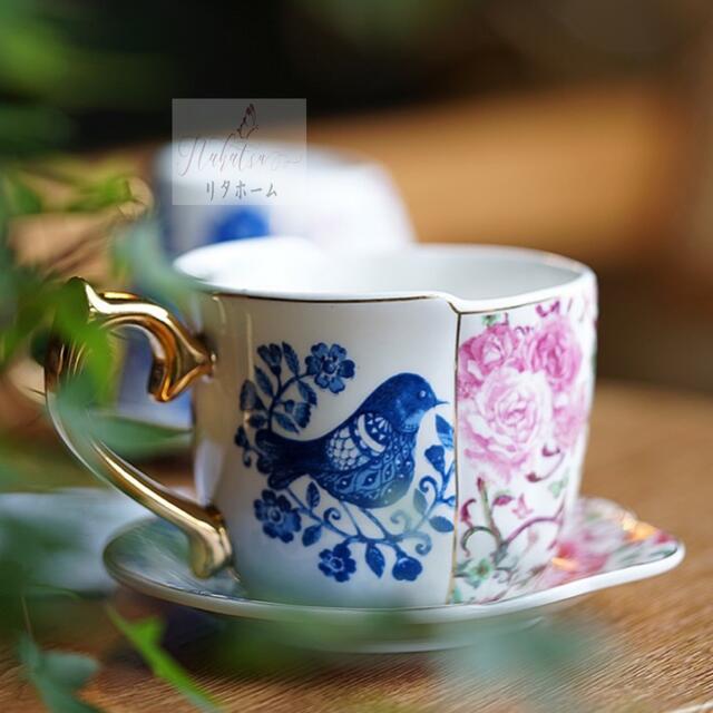 A005778ティー・コーヒーカップセット カップ2客セット 陶磁器ティーセット