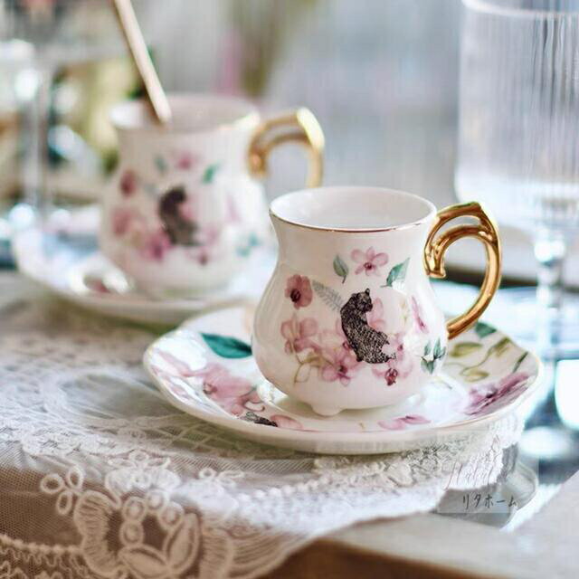 A005787ティー・コーヒーカップセット カップ2客セット 陶磁器ティーセット