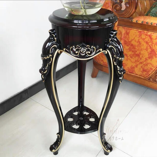 A006198高級サイドテーブル コンソールテーブル 玄関テーブル 花台 電話台アンティーク調