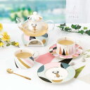 A006343西洋姫系ティーカップ&ソーサー2客セット 花柄,陶器